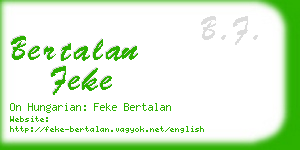 bertalan feke business card